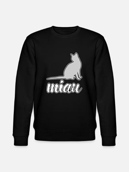 Katze miau - Stanley/Stella Unisex Bio-Sweatshirt CHANGER - Schwarz
