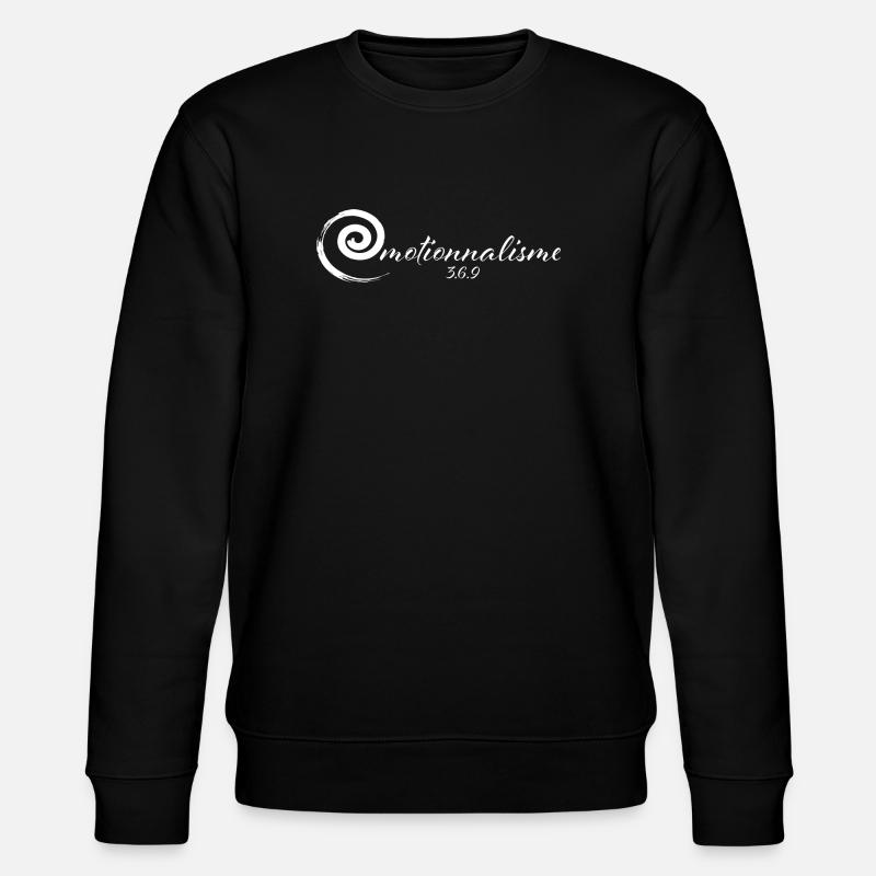 LOGO 2 EMOTIONNALISME blanc - Sweat bio CHANGER Stanley/Stella Unisexe - noir