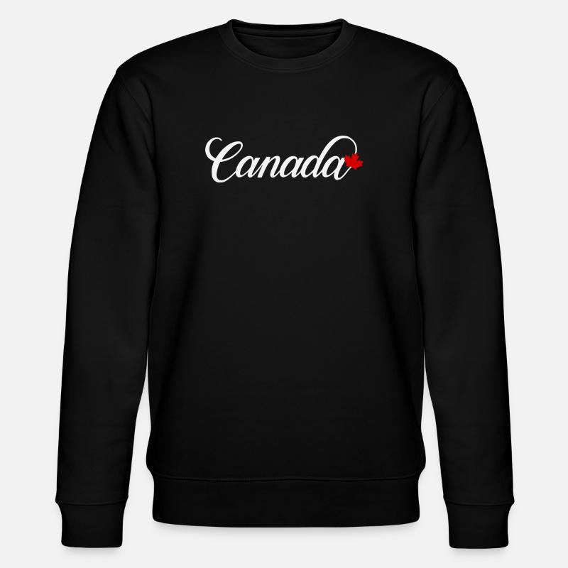 Canada Script with Maple Leaf - Stanley/Stella CHANGER Unisex Organic Sweatshirt - black