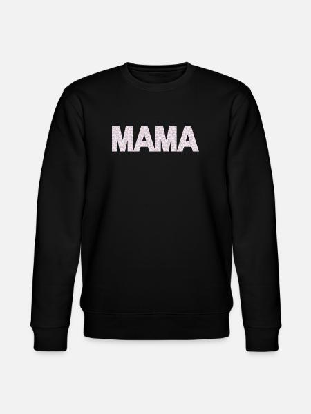 Mom Blossoms Typography - Stanley/Stella CHANGER Unisex Organic Sweatshirt - black