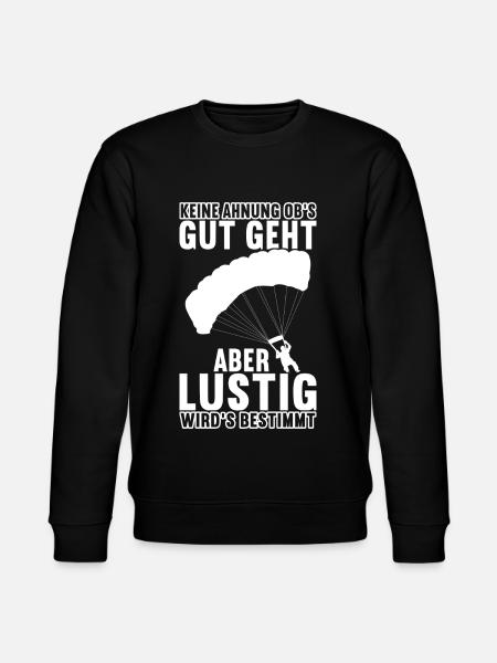 Fallschirm Fallschirmspringer Skydiver - Stanley/Stella Unisex Bio-Sweatshirt CHANGER - Schwarz