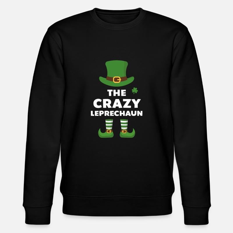 The Crazy Leprechaun - Stanley/Stella CHANGER Unisex Organic Sweatshirt - black
