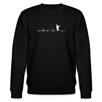 Penguin Penguins - Stanley/Stella CHANGER Unisex Organic Sweatshirt - black - Front - Nik (191cm) & Marisol (170cm)
