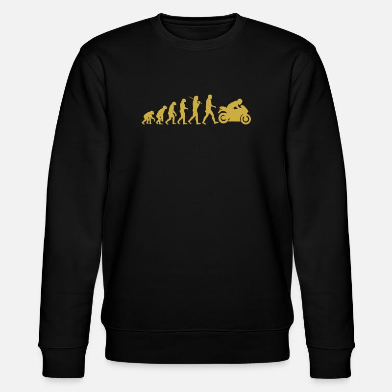 Motorcycle evolution - Stanley/Stella CHANGER Unisex Organic Sweatshirt - black