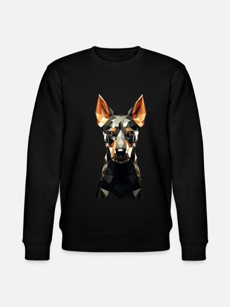 Geometric Dog Animation - Stanley/Stella CHANGER Unisex Organic Sweatshirt - black