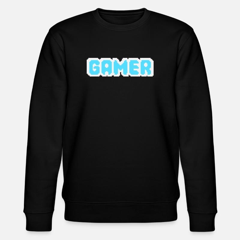 Gamer Pixel - Stanley/Stella Unisex Bio-Sweatshirt CHANGER  - Schwarz