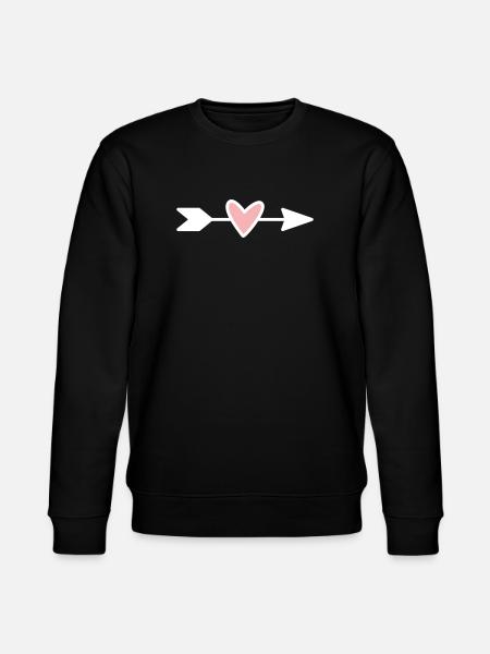 Herzpfeil Minimaldesign - Stanley/Stella Unisex Bio-Sweatshirt CHANGER - Schwarz
