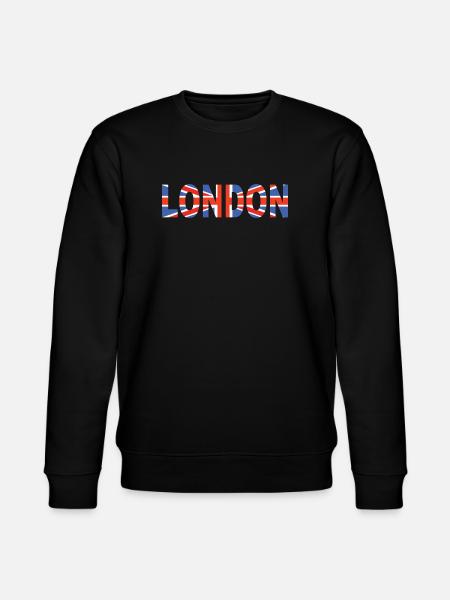 Londres couché avec drapeau - Sweat bio CHANGER Stanley/Stella Unisexe - noir