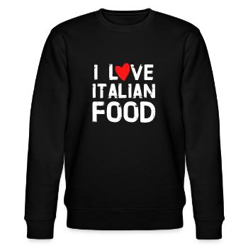 love Italian food cooking - Stanley/Stella CHANGER Unisex Organic Sweatshirt - black - Front - Nik (191cm) & Marisol (170cm)