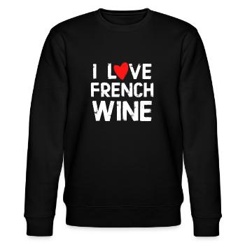 J'adore Le Vin Français Cadeau Drôle - Sweat bio CHANGER Stanley/Stella Unisexe - noir - Devant - Nik (191cm) & Marisol (170cm)