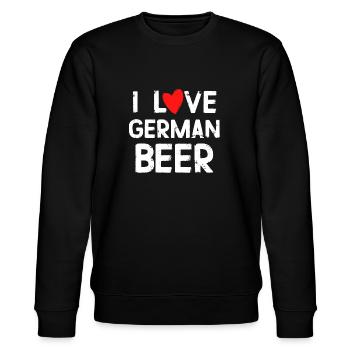 t-shirt humour j'adore la biere allemande - Sweat bio CHANGER Stanley/Stella Unisexe - noir - Devant - Nik (191cm) & Marisol (170cm)
