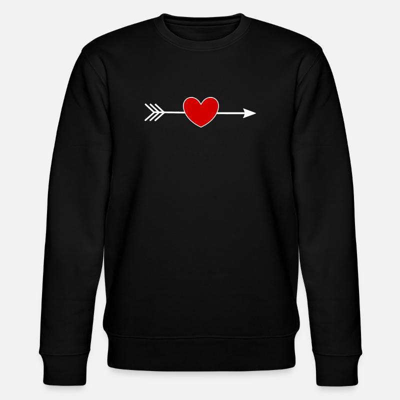 Saint-Valentin cœur rouge, st.valentin - Sweat bio CHANGER Stanley/Stella Unisexe - noir