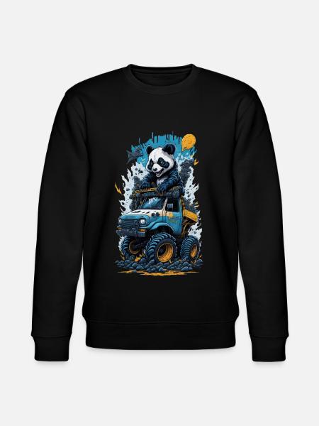 Panda - Stanley/Stella Unisex Bio-Sweatshirt CHANGER  - Schwarz