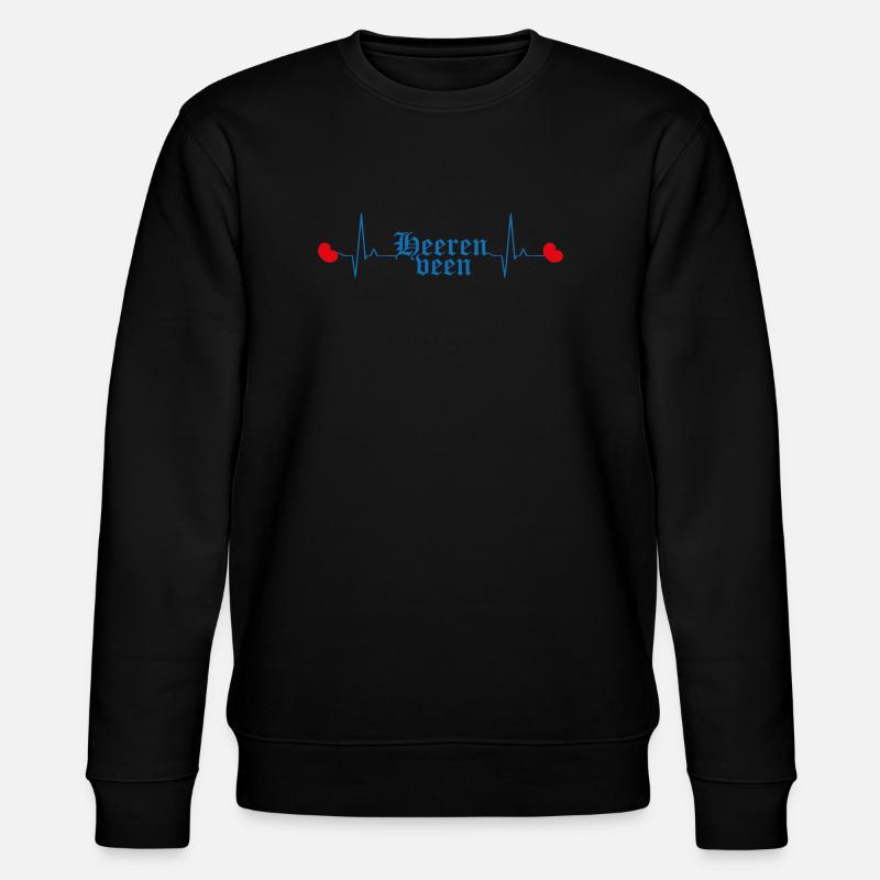 Heerenveen Heartbeat - Stanley/Stella Unisex Bio-Sweatshirt CHANGER  - Schwarz