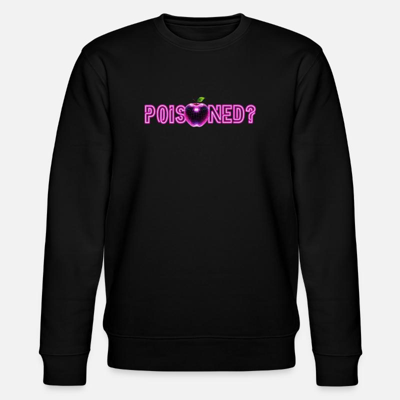Neon Apple with glitter effect - Stanley/Stella CHANGER Unisex Organic Sweatshirt - black