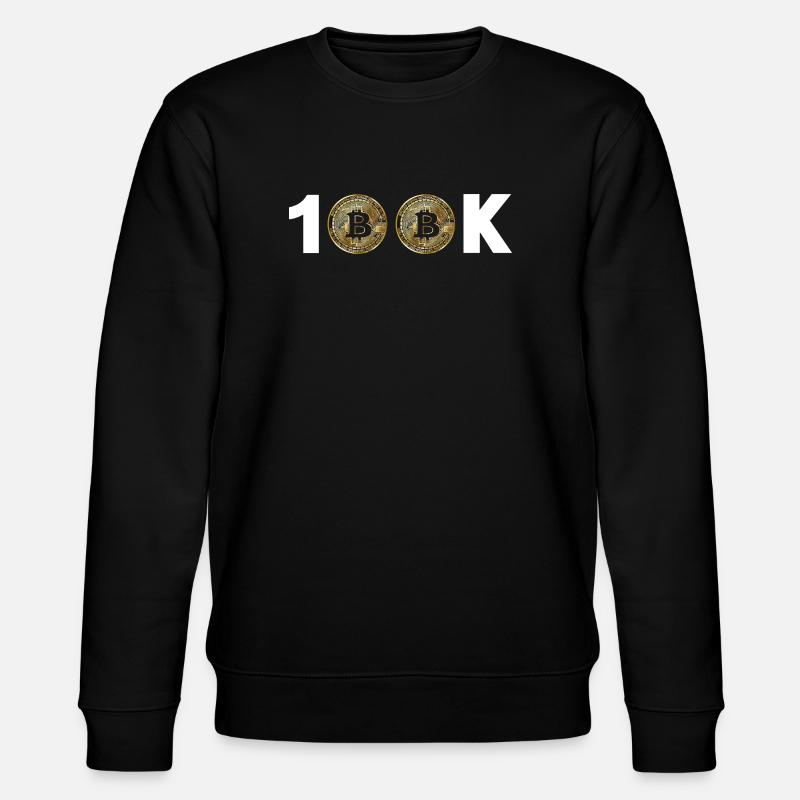 Bitcoin Bitcoin BTC 100k Kryptowährung - Stanley/Stella Unisex Bio-Sweatshirt CHANGER - Schwarz