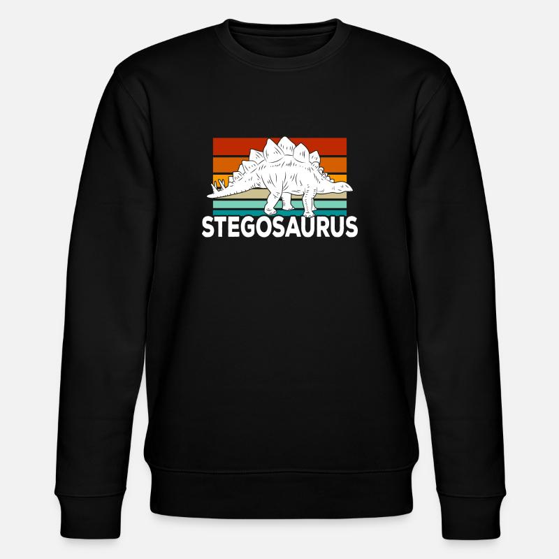 Stegosaurus Dino - Stanley/Stella Unisex Bio-Sweatshirt CHANGER  - Schwarz