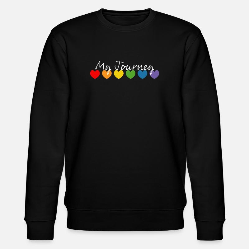Cœur arc-en-ciel mon voyage blanc - Sweat bio CHANGER Stanley/Stella Unisexe - noir