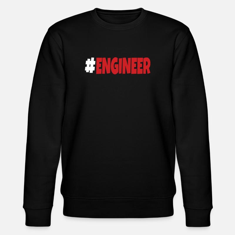 #engineer Weiß und Rot - Stanley/Stella Unisex Bio-Sweatshirt CHANGER  - Schwarz