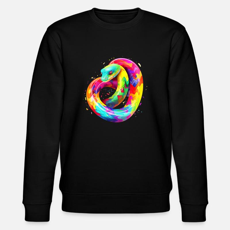 Rainbow Snake - Stanley/Stella CHANGER Unisex Organic Sweatshirt - black