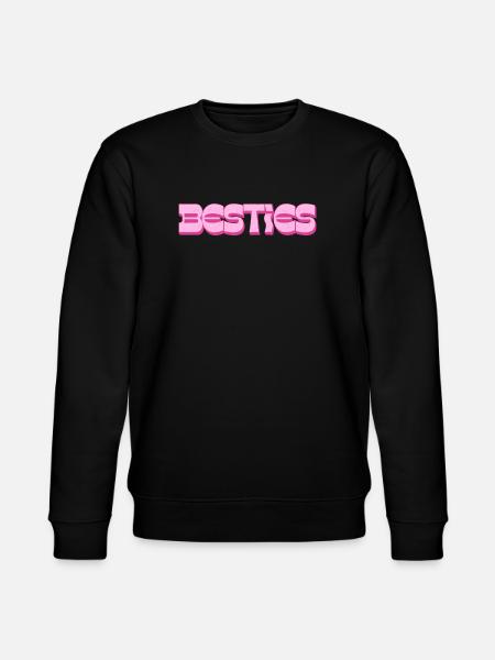 Besties – Pink Statement for Friendship - Stanley/Stella CHANGER Unisex Organic Sweatshirt - black