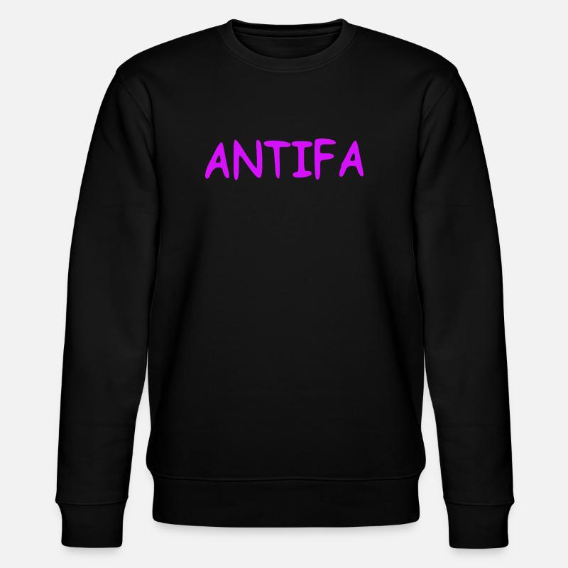 Antifa - lilac - Stanley/Stella Unisex Bio-Sweatshirt CHANGER - Schwarz