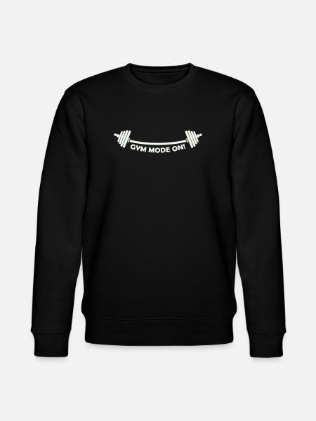 Gym Mode On Barbell - Stanley/Stella CHANGER Unisex Organic Sweatshirt - black