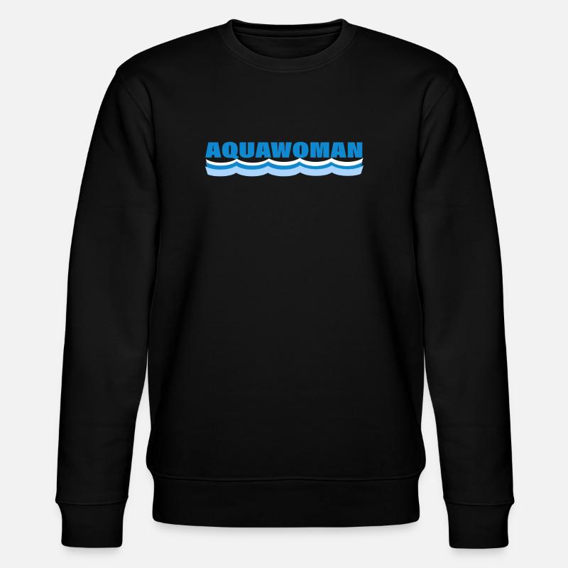 AQUAWOMAN - Stanley/Stella Unisex Bio-Sweatshirt CHANGER  - Schwarz