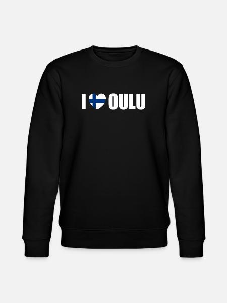 I love Oulu Finland - Stanley/Stella CHANGER Unisex Organic Sweatshirt - black