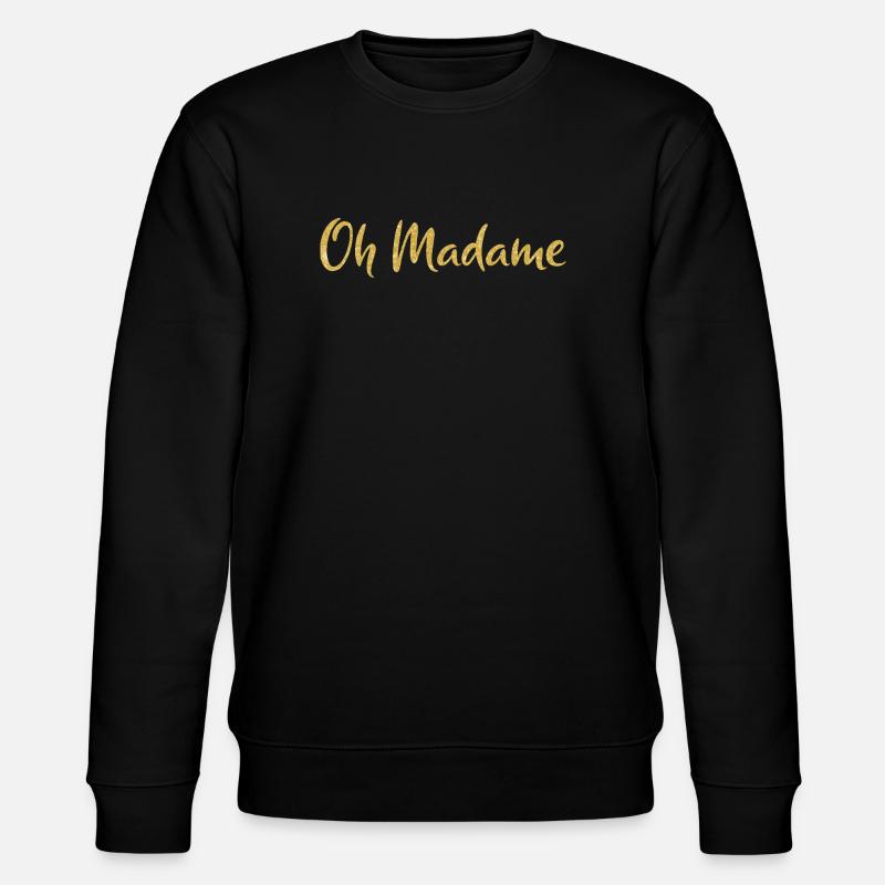 Oh Madame Goldener Glitzer - Stanley/Stella Unisex Bio-Sweatshirt CHANGER  - Schwarz