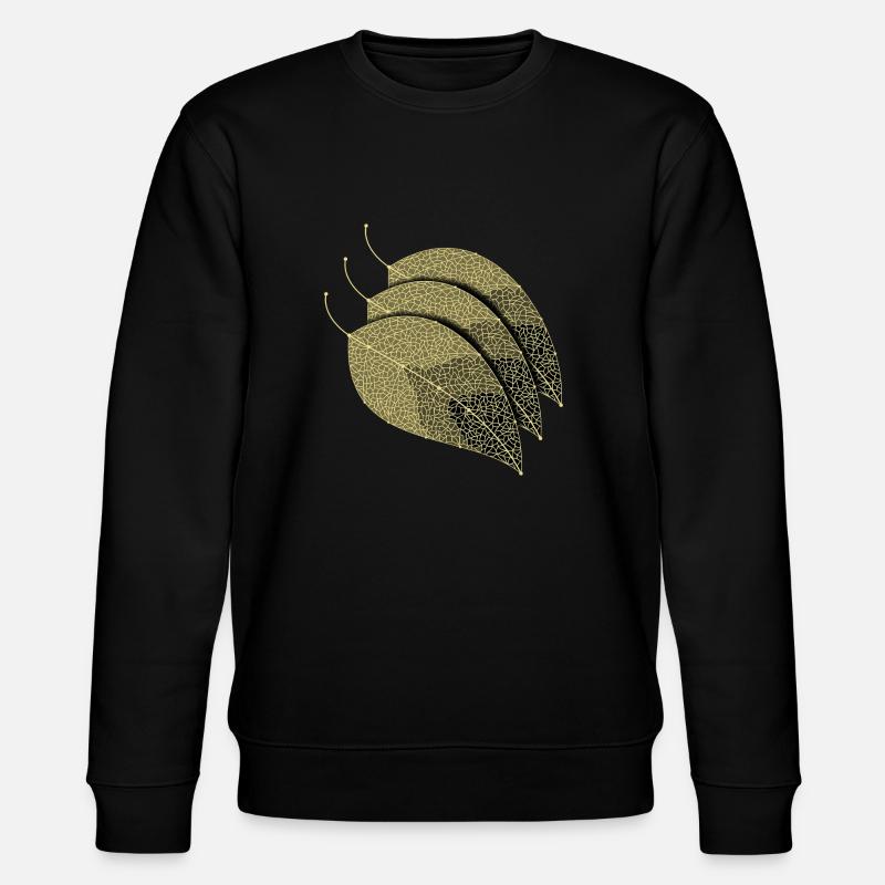 Blätter Dekorativ - Stanley/Stella Unisex Bio-Sweatshirt CHANGER  - Schwarz