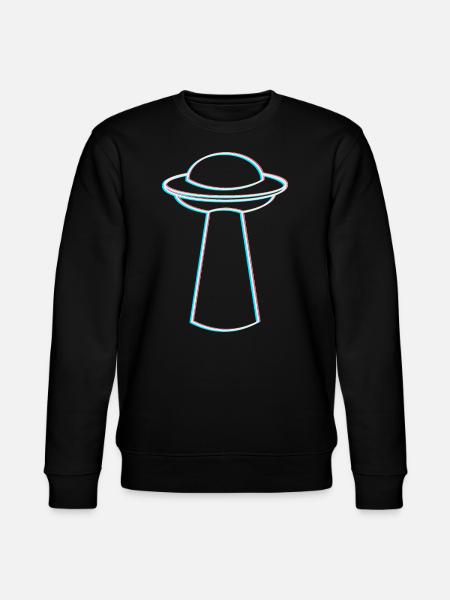 UFO Glitch – Rave & Techno Vibes - Stanley/Stella CHANGER Unisex Organic Sweatshirt - black