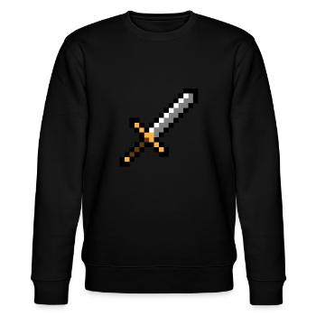 Gaming Nerd 8Bit Geek Computerspiel Geschenk - Stanley/Stella Unisex Bio-Sweatshirt CHANGER  - Schwarz - Vorne - Nik (191cm) & Marisol (170cm)
