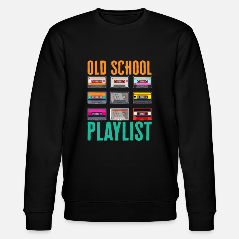 Old School Playlist - Stanley/Stella Unisex Bio-Sweatshirt CHANGER  - Schwarz