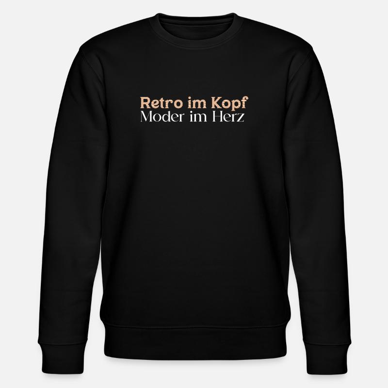 retro im kopf - Stanley/Stella Unisex Bio-Sweatshirt CHANGER  - Schwarz