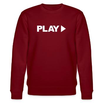 PLAY - Stanley/Stella Unisex Bio-Sweatshirt CHANGER  - Burgunderrot - Vorne - Nik (191cm) & Marisol (170cm)