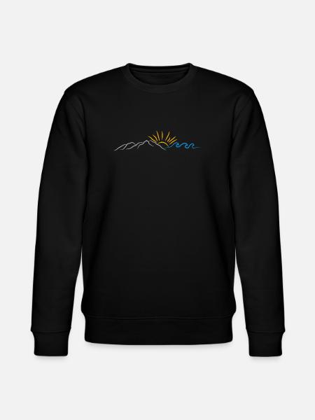 Summer Summer Holidays Mountains Sun Waves - Stanley/Stella CHANGER Unisex Organic Sweatshirt - black