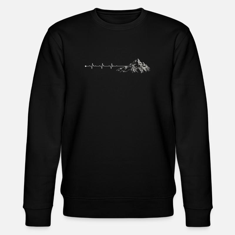 Heartbeat Mountain Ridge - Stanley/Stella Unisex Bio-Sweatshirt CHANGER - Schwarz