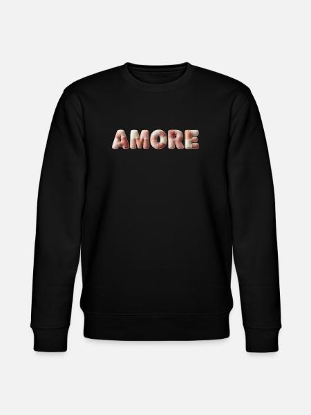 Amore Plüschstich Patchwork Geschenk - Stanley/Stella Unisex Bio-Sweatshirt CHANGER - Schwarz