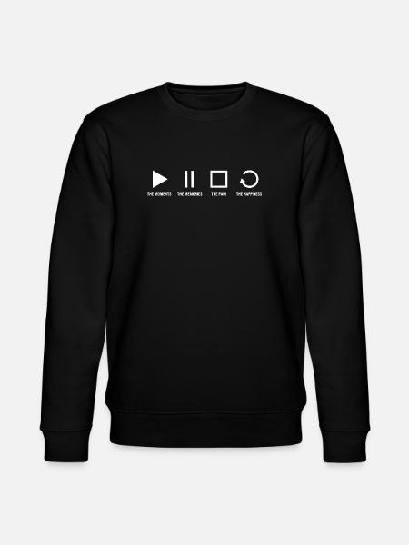 Mindfulness, Moments, Memories, Happiness - Stanley/Stella CHANGER Unisex Organic Sweatshirt - black