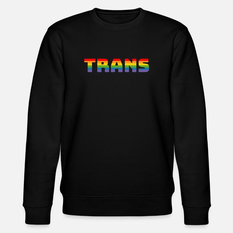 Regenbogen Trans - Stanley/Stella Unisex Bio-Sweatshirt CHANGER  - Schwarz
