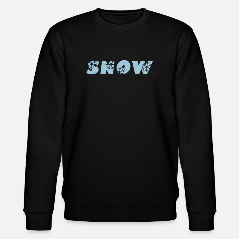 SNOW logo, Vector graphic - Stanley/Stella CHANGER Unisex Organic Sweatshirt - black