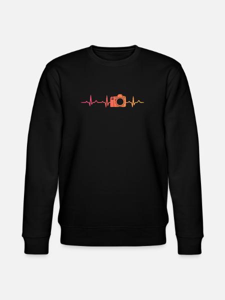 Sunset Camera Heartbeat Photograph - Stanley/Stella CHANGER Unisex Organic Sweatshirt - black