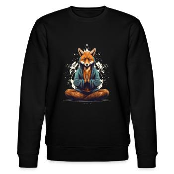 Yoga Fuchs - Stanley/Stella Unisex Bio-Sweatshirt CHANGER  - Schwarz - Vorne - Nik (191cm) & Marisol (170cm)