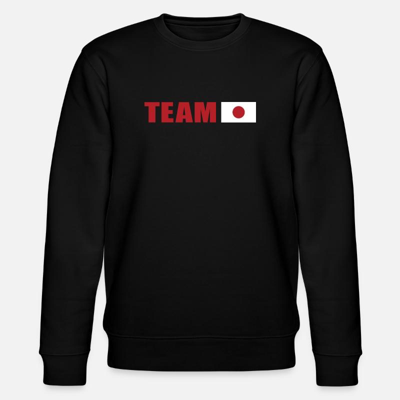 Support-Team Japan - Stanley/Stella Unisex Bio-Sweatshirt CHANGER  - Schwarz
