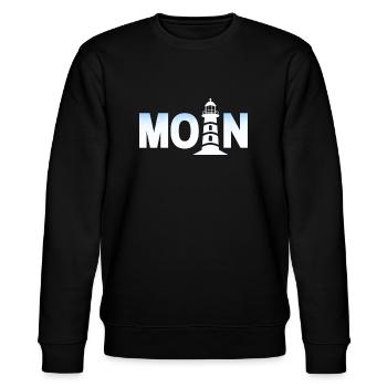 moin Leuchtturm - Stanley/Stella Unisex Bio-Sweatshirt CHANGER  - Schwarz - Vorne - Nik (191cm) & Marisol (170cm)