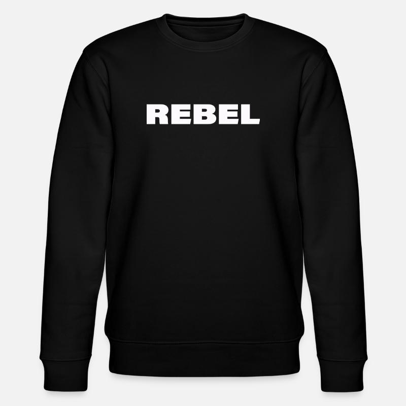 REBEL - Stanley/Stella Unisex Bio-Sweatshirt CHANGER  - Schwarz