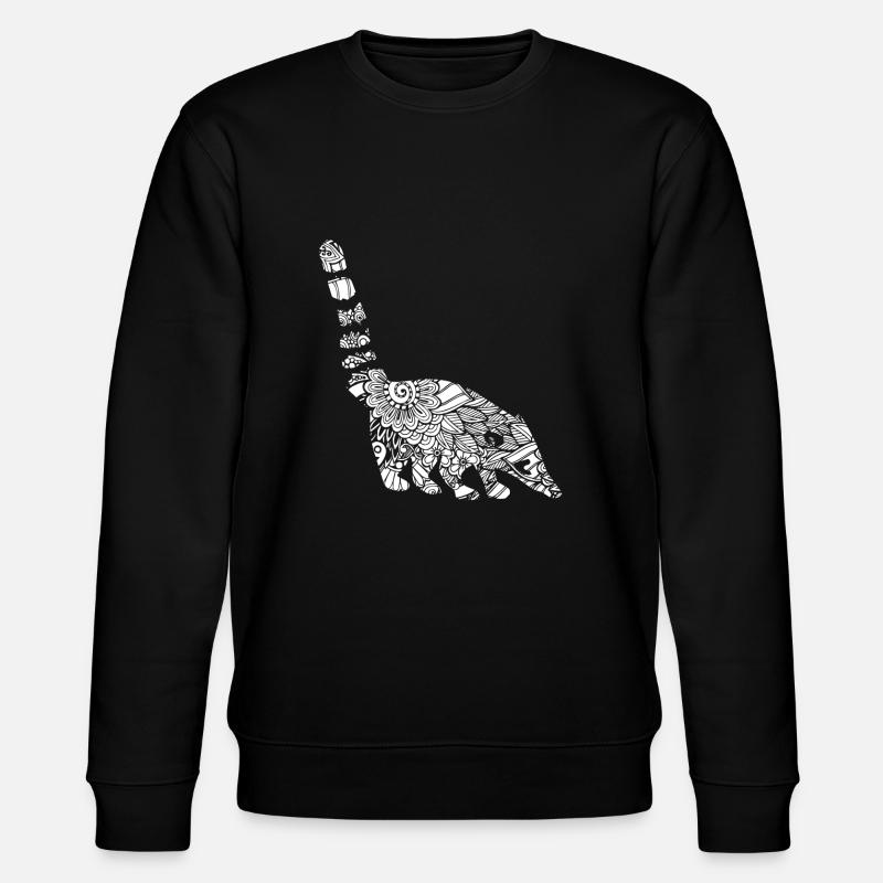 Coati Coati Blumenmuster - Stanley/Stella Unisex Bio-Sweatshirt CHANGER  - Schwarz