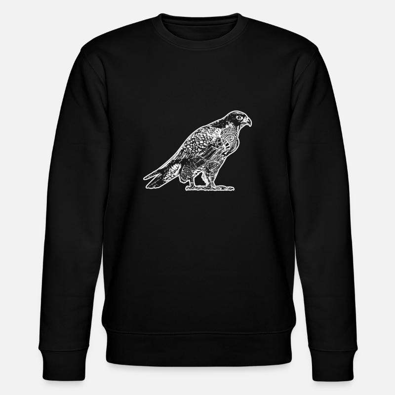 Goshawk Goshawk Blumenmuster - Stanley/Stella Unisex Bio-Sweatshirt CHANGER  - Schwarz