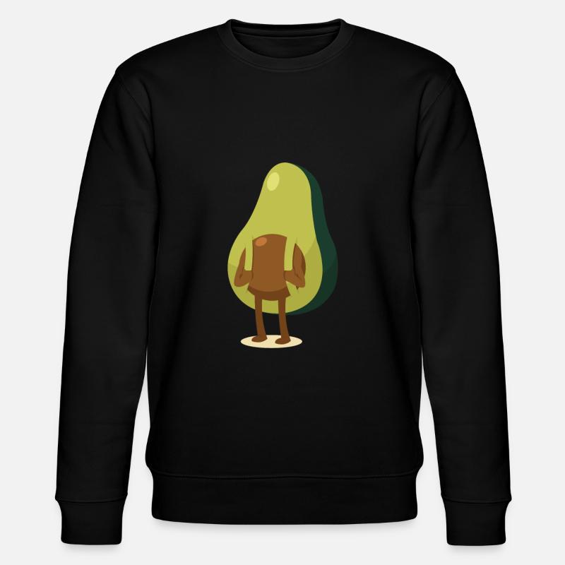 Avocado with backpack - Stanley/Stella CHANGER Unisex Organic Sweatshirt - black